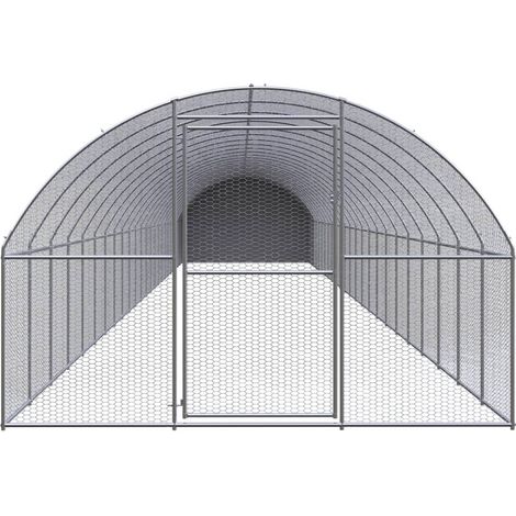 Maison Exclusive - Outdoor-Hühnerstall 3x24x2 m Verzinkter Stahl