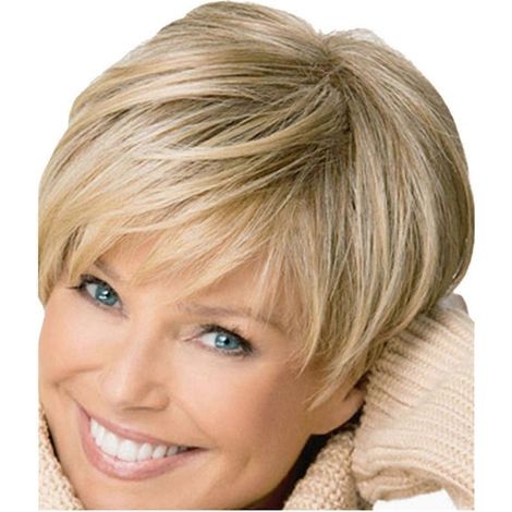 Perruque - Blonde Courte - Fibre Synthétique Haute Température - Pour Femme - 1 Pièce (1/5)