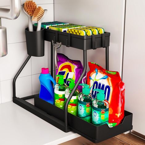 Panier de rangement pour plan de travail de cuisine ou de salle de bain (1/5)