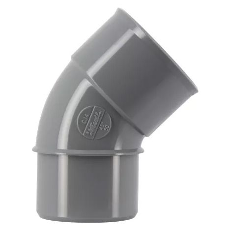 Coude PVC 45 degrés mâle/femelle 50 CJ4