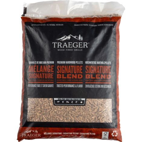 PELLETS DE MADERA -  MEZCLA SIGNATURE BLEND 9 KG TRAEGER (1/5)
