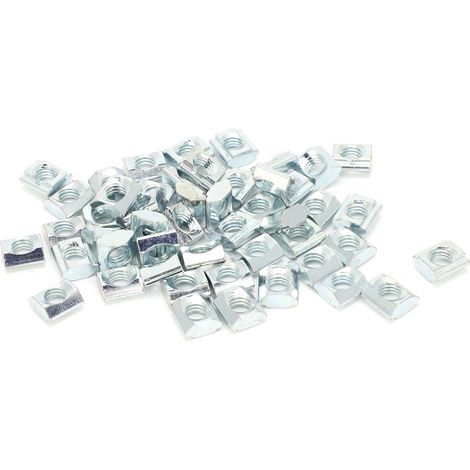 50 écrous coulissants M6 en acier au carbone, norme UE 20, type T, accessoires de fixation pour imprimantes 3D (1/5)