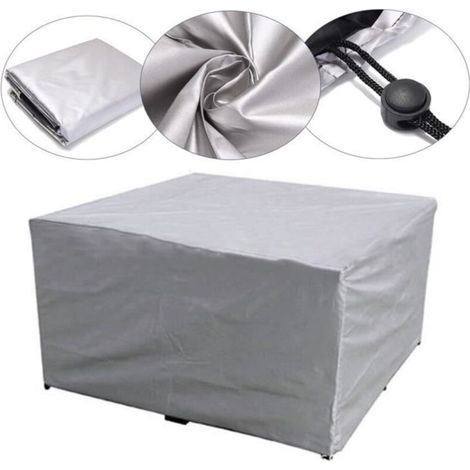 Schutzhülle für Gartenmöbel 120x60x90 cm, für rechteckige Liegen, Stühle, Sessel, Tische, silberfarben. (1/5)