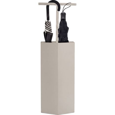 Ohm - Design-Regenschirmständer, 25 × 72 × 22 cm, mit Wasserablaufloch, aus taubengrauem Metall. (1/5)