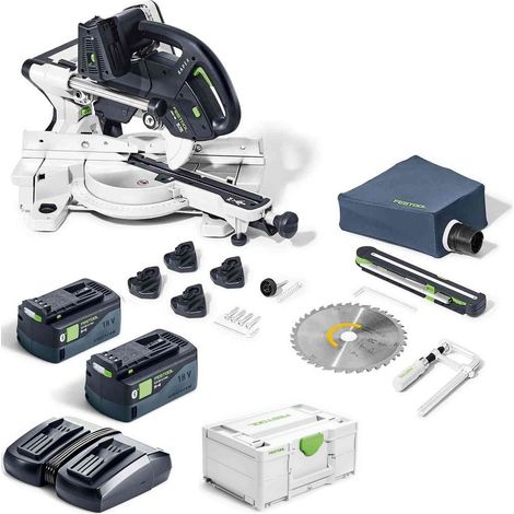 Festool Akku Kapp Zugsäge KAPEX KSC 60EB Basic + Energie Set 18V 2x5,0/TCL 6 DUO (1/5)