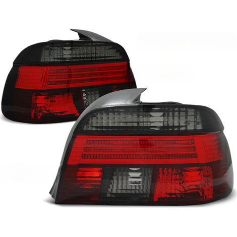 Paire de feux arriere BMW serie 5 E39 Berline de 1995 a 2000 rouge fume-27335766 (1/2)