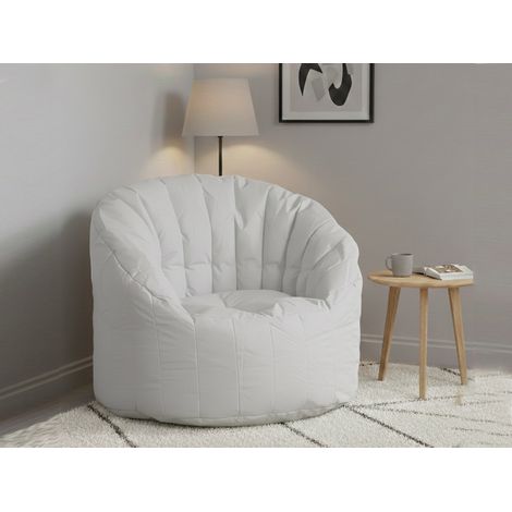 Talamo Italia Runder gepolsterter Sessel, weiße Farbe, Maße 80 x 80 x 80 cm (1/3)