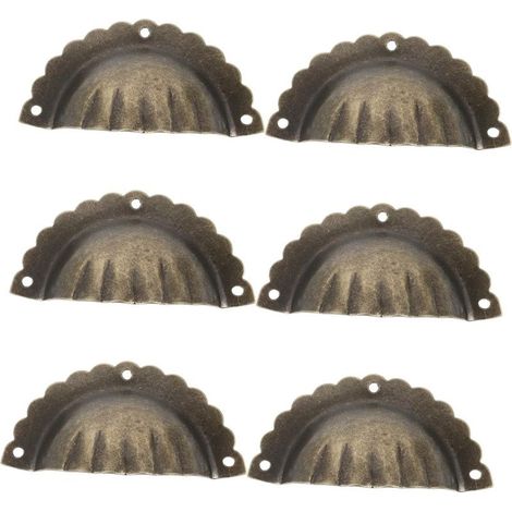 Boutons De Meubles Demi-cercle Vintage En Bronze Boutons Décoratifs Pour Tiroirs Et Commodes Lot De 6 Pièces Poignées Pour Armoires Cuisine Usage Décoratif Et Fonctionnel (1/5)