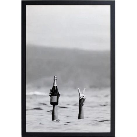 ORION91 Cuadro Decorativo Marco Negro Vino 40 x 30 cm - SpazioLuzio