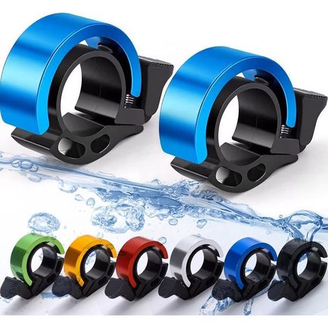 Confezione da due campanelli per bicicletta, adatti a manubri da 2,2 cm/0,87 pollici, campanelli piccoli per bambini e adulti, suono forte e chiaro a 90 dB. (1/5)