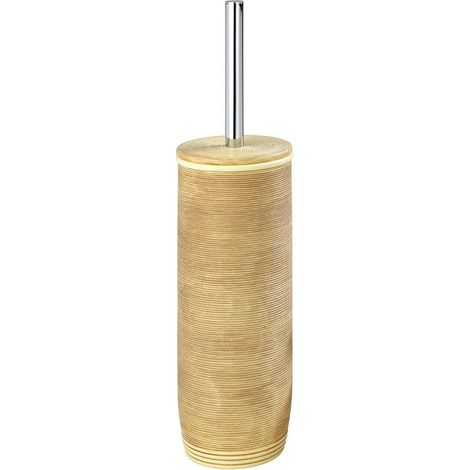 Porte-Brosse WC - Brosse et Porte-Brosse pour Salle de Bain, en polyrésine, 10 x 40,5 x 10 cm, Marron (1/5)