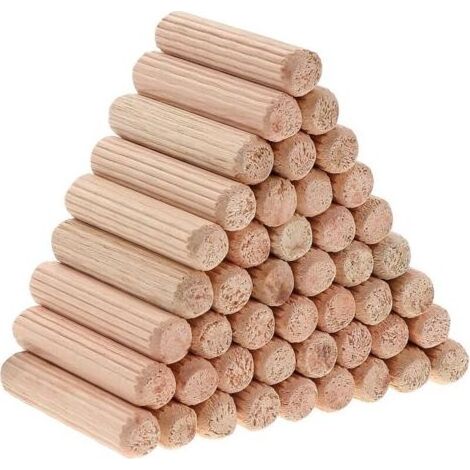 1000 pièces Goujons Chevilles en Bois Dur Tourillons en Hêtre pour Projets D'artisanat de Meubles et Bricolage 8x40mm (1/5)