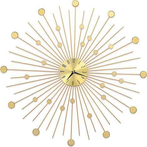 Horloge murale Métal 70 cm Doré (1/5)