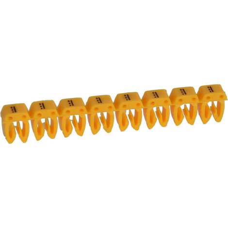 300 Repères CAB 3 pour filerie 4mm² à 6mm² avec signe conventionnel courant continu LEGRAND 038295
