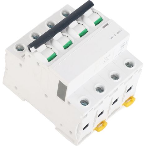 Disjoncteur miniature 4P 25A 400V CA boîtier anti-feu PA66 pour bâtiment pro, interrupteur automatique de protection (1/5)