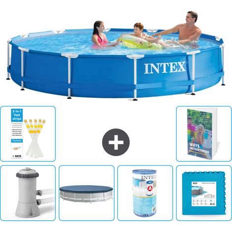 Frame Pool Rund - 366x76 cm - 7-teilig S254