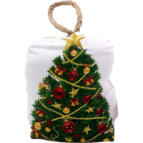 Türstopper Weihnachtsmotiv Türpuffer Stopper Winter Motiv mit Sisal Kordel - Tannenbaum