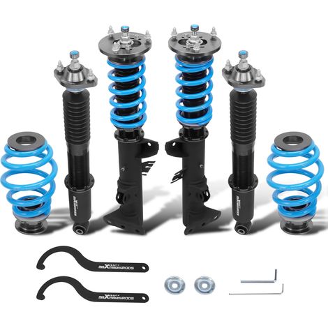 Maxpeedingrods – Amortisseurs combinés filetés pour BMW Série 3 E36 – Réglage hauteur 25-75mm – Amortissement 24 niveaux – Kit complet 4 amortisseurs