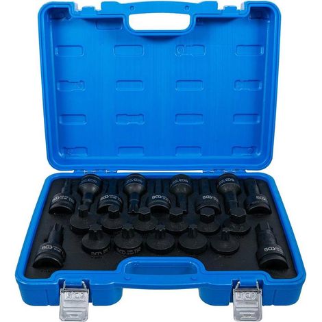 Jeu de Douilles à Embouts à Choc 20 mm (3/4) - 22 pcs, Six Pans Femelle Profil T Torx - Puissance et Précision - D-Work (1/5)