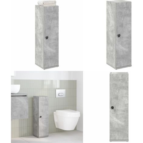 Mueble de baño con portarrollos gris hormigón 20,5x22x72 cm - Mueble de baño - Portarrollos
