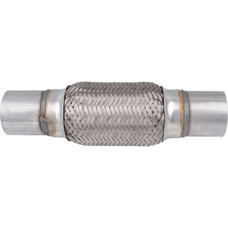 Tuyau d'échappement de voiture 50 x 250 mm en acier inoxydable souple, sans soudure, résistant aux vibrations et au bruit, tressé et flexible (1/5)
