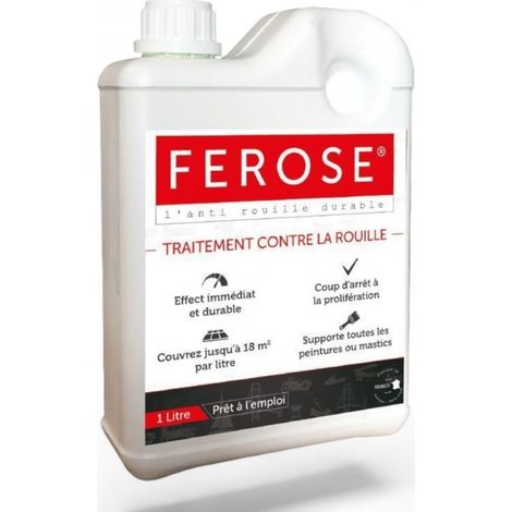 Traitement curatif anti rouille Ferose – Convertisseur de rouille 250mL – Pénètre à cœur – Résine de protection durable