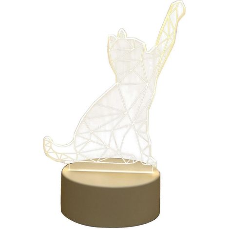 Lampe veilleuse 3D en acrylique USB pour la Saint-Valentin, cadeau de décoration pour la maison et le jardin (1/5)