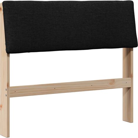 Cabecero tapizado Negro 90 cm Madera de pino macizo vidaXL