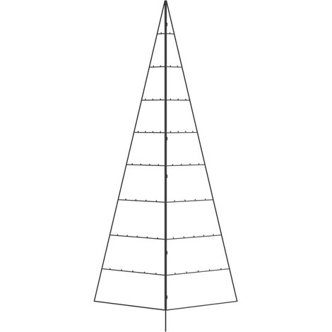 Arbre de Noël Sapin de Noël en métal pour décoration noir 210 cm (1/5)