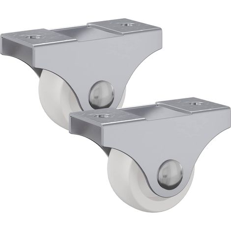 vidaXL  Caster  2 pcs White 42 x 11.5 x 29 mm Iron