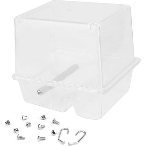 Mangeoire à oiseaux en plastique Transparent, récipient d'alimentation automatique de grande capacité pour perruches (1/5)