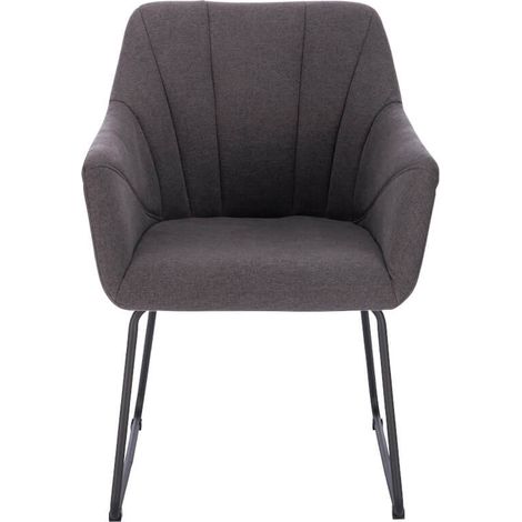 HOME DELUXE - Esszimmerstuhl PAKU - 1er Set, Farbe: Anthrazit, Höhenverstellbar, weiche Polsterung, bis 120 kg belastbar I Küchenstuhl Speisestühle Esszimmerstühle  Stuhl Polsterstuhl Armlehnenstuhl E
