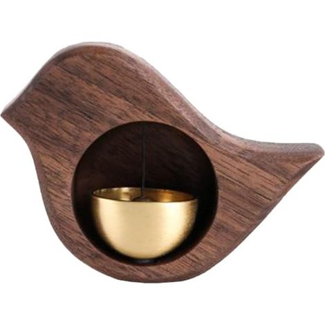 1 Carillon à vent Oiseau Laiton Noyer Noir Fixation Ventouse Décoratif Intérieur Extérieur