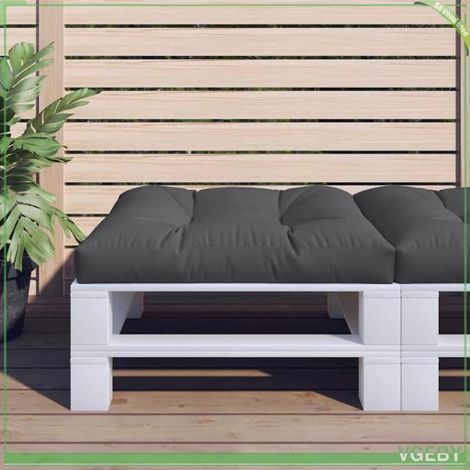 360476 Coussin de palette noir 70x70x12 cm tissu (1/5)