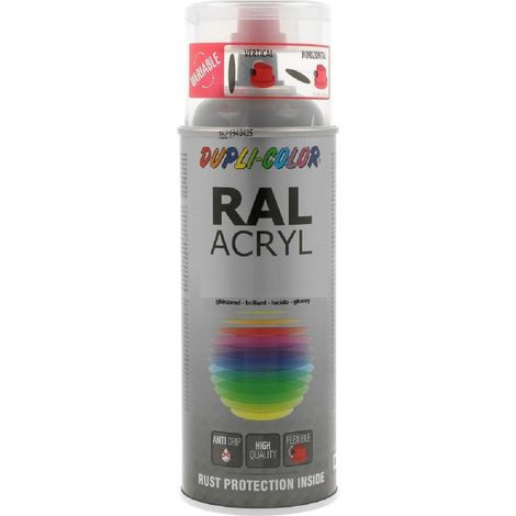 Bombe de peinture acrylique - Blanc Traffic satiné - RAL 9016 - Duplicolor - 400 ml