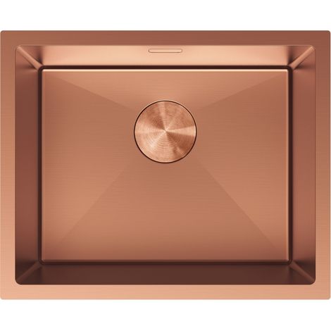Mexen Trixo évier en acier inoxydable 1 bac 540 x 440 mm, cuivre - 6414541000-65 (1/5)