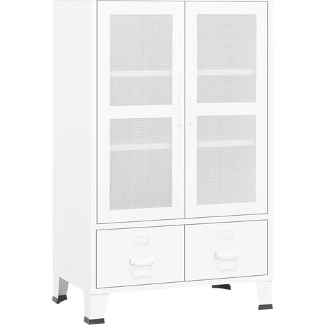 Toalla industrial de metal blanco 70x40x115 cm (1/5)