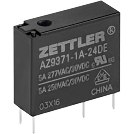 Zettler Electronics AZ9371-1A-5DE Printrelais 5 V/DC 5 A 1 Schließer 1 St.