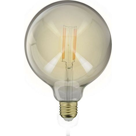 Ampoule LED rétro style boule en verre dépoli G125, culot E27, 4 W (équivalent 23 W), 230 lm, lumière chaude blanche (2700 K), idéale pour lustres, appliques et luminaires vintage (1/5)