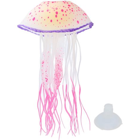 Künstliche fluoreszierende Qualle – Schwimmende Dekoration für Aquarium und Fischteich (1/5)