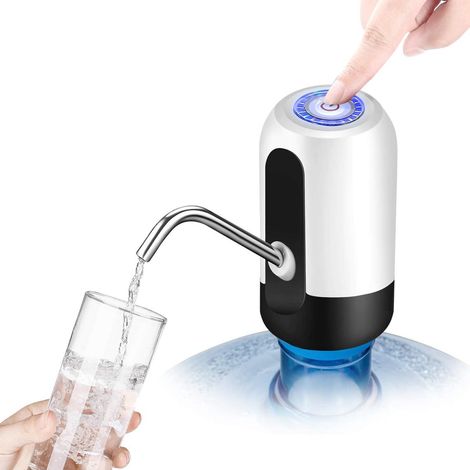 Filiyano-Pompe à eau électrique - Distributeur de bouteilles portable et détachable pour bureau, comptoir, cuisine et bureau Blanc 7,27,212,5 cmyu (1/5)