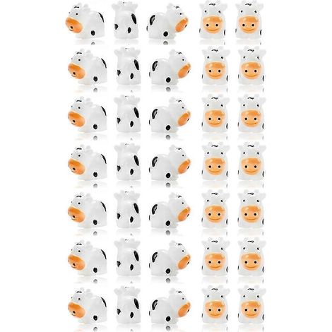 Lot de 35 mini figurines de vaches en résine, miniatures d'animaux, pour jardin féérique, paysage de mousse miniature et loisirs créatifs. (1/5)