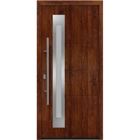Hörmann Ecostar Haustür "ISOPRO IP 780S", dark oak, 110 x 210 cm (B x H), DIN Links