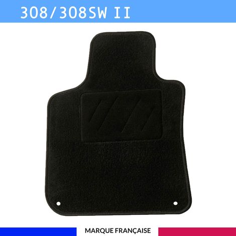 Tapis de sol voiture - Sur mesure pour Peugeot 308 / 308 SW (09/2007-08/2013) - Antidérapant - Tapis de sol conducteur