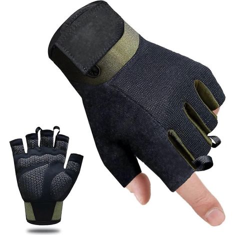 Gants de gym respirants et ajustés pour hommes et femmes, gants d'exercice pour l'haltérophilie, l'entraînement et le cyclisme ( ) (1/2)
