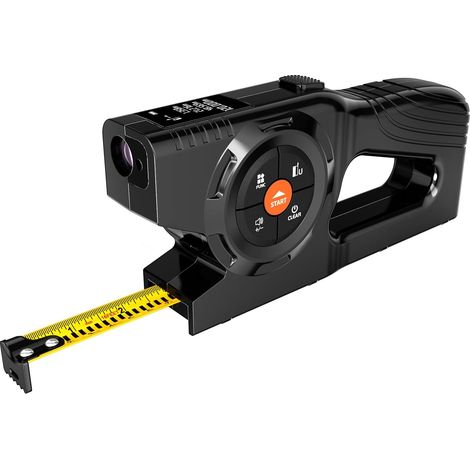Télémètre Laser 3-en-1, Mètre Laser de 196ft/60m et Ruban à Mesurer à Verrouillage Automatique avec Affichage Numérique Instantané et Extension Laser Verte, Liste de Mesure avec Mémoire (1/5)