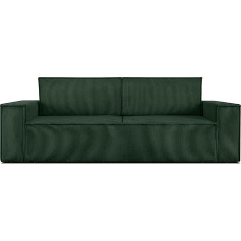 KONSIMO NAPI Sofa 3 Sitzer mit Schlaffunktion, in Pet Friendly Cord-Stoff, grün (1/5)