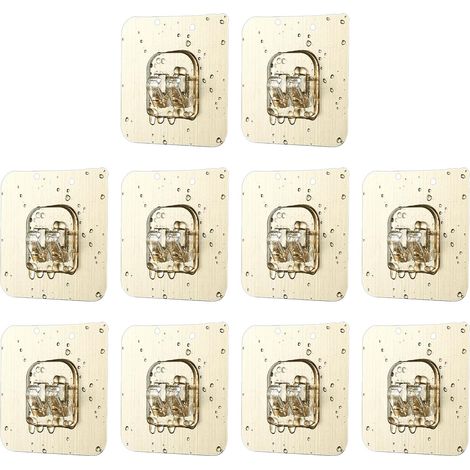 Lot de 10 crochets muraux adhésifs pour cuisine, crochets sans couture réutilisables pour salle de bain,cuisine et extérieur (1/5)