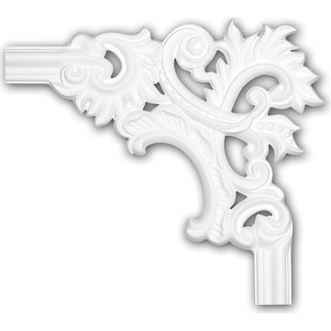 Elemento angolare 152279 Profhome elemento decorativo stile rococò barocco bianco