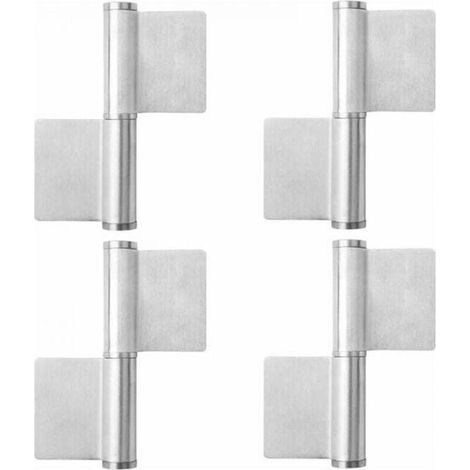 4-pack weld-on hinges, stainless steel weld-on hinge for metal doors, heavy-duty hinge for garden gates and machinery (1/3)